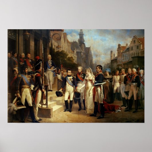 Napoleon Bonaparte Receiving Queen Louisa Poster (Voorkant)