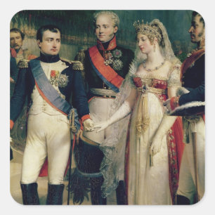 Napoleon Bonaparte Receiving Queen Louisa Vierkante Sticker