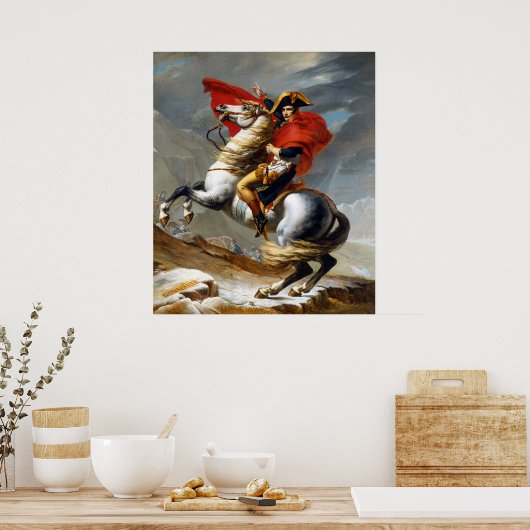 Napoleon Bonaparte schilderij van Jacques-Louis Da Poster (Keuken)