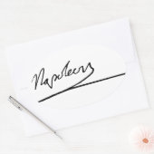 Napoleon Bonaparte signatuur Ovale Sticker (Envelop)