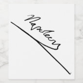 Napoleon Bonaparte signatuur Wijn Etiket (Enkel label)