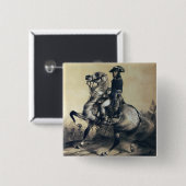 Napoleon Bonaparte Vierkante Button 5,1 Cm (Voorkant /achterkant)