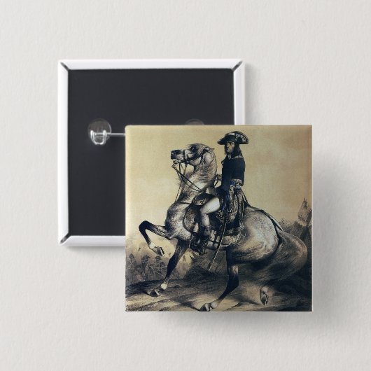 Napoleon Bonaparte Vierkante Button 5,1 Cm (Voorkant /achterkant)