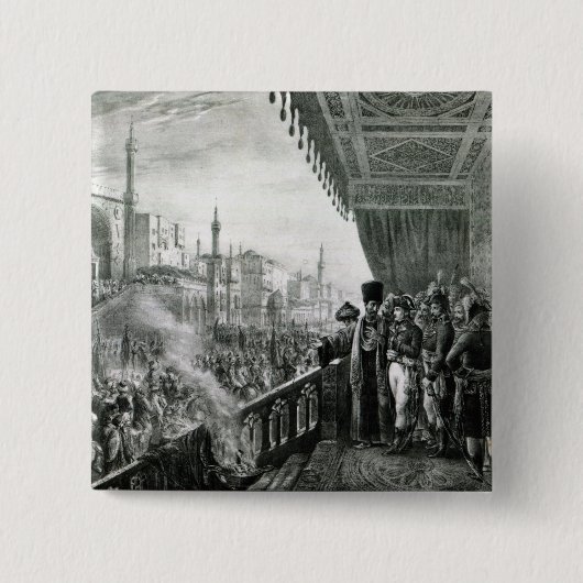 Napoleon Bonaparte Vierkante Button 5,1 Cm (Voorkant)