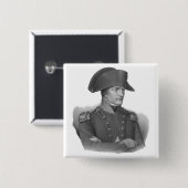 Napoleon Bonaparte Vierkante Button 5,1 Cm (Voorkant /achterkant)