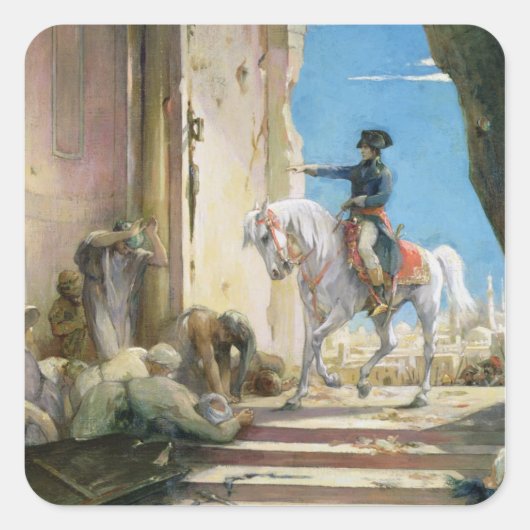 Napoleon Bonaparte Vierkante Sticker (Voorkant)