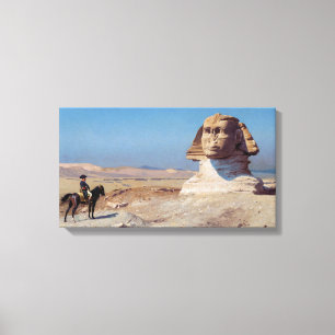 Napoleon Bonaparte voor de sfinx (door Gérôme) Canvas Afdruk