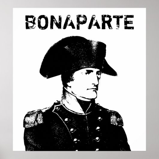 Napoleon Bonaparte — Zwart-wit Poster (Voorkant)