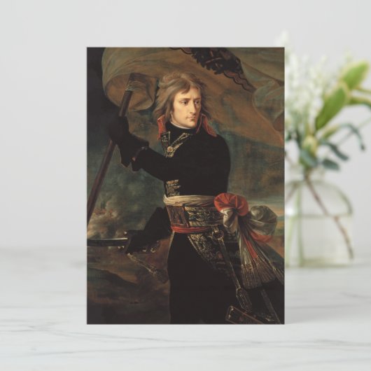Napoleon Bonaparte's Rally in de Slag bij Arcole Feestdagenkaart (Staand voorkant)