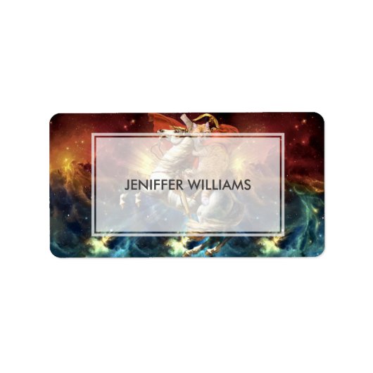 Napoleon Cat in Space Etiket (Voorkant)