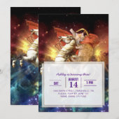 Napoleon Cat in Space Kaart (Voorkant / Achterkant)
