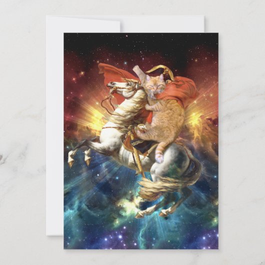 Napoleon Cat in Space Kaart (Achterkant)