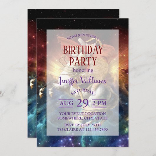 Napoleon Cat in Space Kaart (Voorkant / Achterkant)