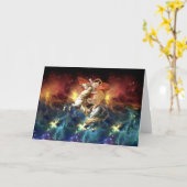 Napoleon Cat in Space Kaart (Gele Bloem)