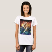 Napoleon Cat in Space T-shirt (Voorkant volledig)