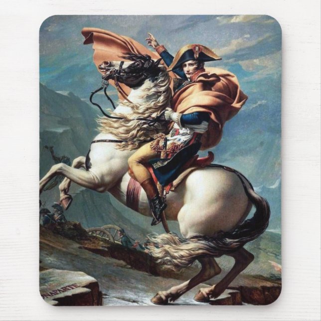 "Napoleon Crossing the Alps"-1800 van J.L.David pa Muismat (Voorkant)