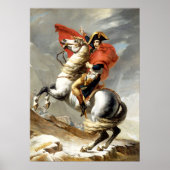 Napoleon Crossing the Alps by Jacques Louis David Poster (Voorkant)