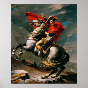Napoleon Crossing the Alps by Jacques Louis David Poster