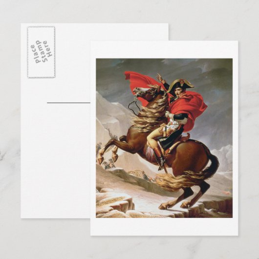 Napoleon Crossing the Alps, c.1800 (olie op canvas Briefkaart (Voorkant / Achterkant)