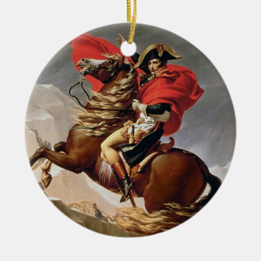Napoleon Crossing the Alps, c.1800 (olie op canvas Keramisch Ornament (Voorkant)
