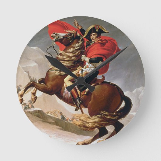 Napoleon Crossing the Alps, c.1800 (olie op canvas Ronde Klok (Voorkant)