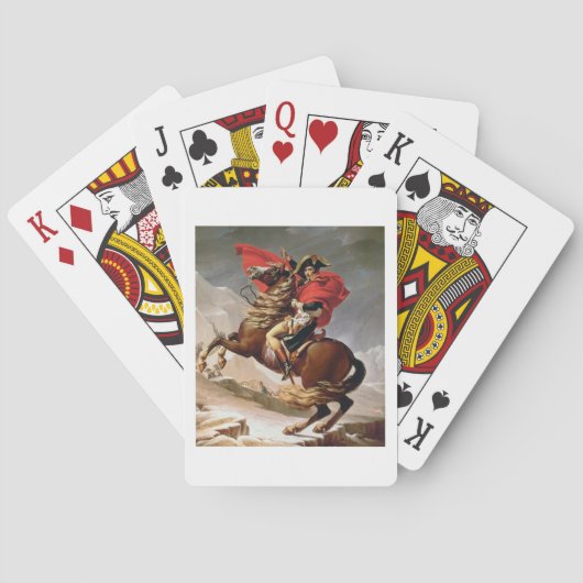 Napoleon Crossing the Alps, c.1800 (olie op canvas Speelkaarten (Achterkant)