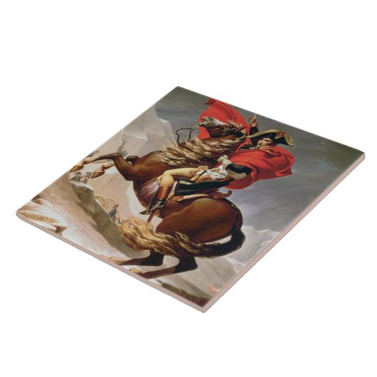 Napoleon Crossing the Alps, c.1800 (olie op canvas Tegeltje (Zijkant)