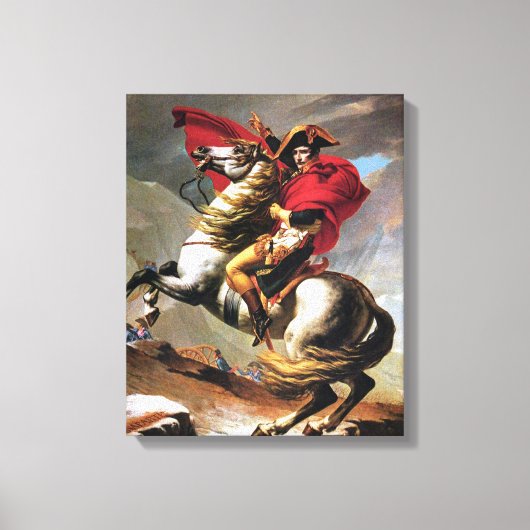 Napoleon Crossing the Alps Canvas Print (Voorkant)