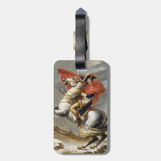 Napoleon Crossing the Alps - Jacques-Louis David Bagagelabel (Achterkant verticaal)