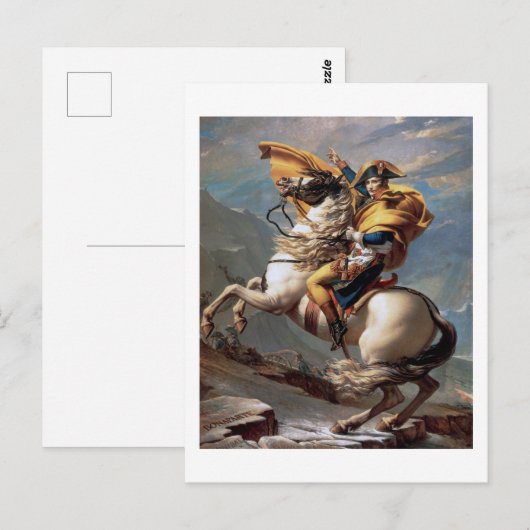 Napoleon Crossing the Alps, Jacques-Louis David Briefkaart (Voorkant / Achterkant)