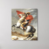 Napoleon Crossing the Alps - Jacques-Louis David Canvas Afdruk (Voorkant)