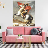 Napoleon Crossing the Alps - Jacques-Louis David Canvas Afdruk (Insitu (Woonkamer))