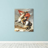 Napoleon Crossing the Alps - Jacques-Louis David Canvas Afdruk (Insitu (Houten vloer))