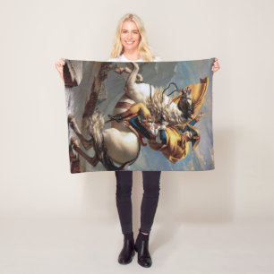 Napoleon Crossing the Alps, Jacques-Louis David Fleece Deken