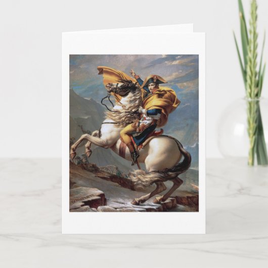 Napoleon Crossing the Alps, Jacques Louis David Kaart (Voorkant)