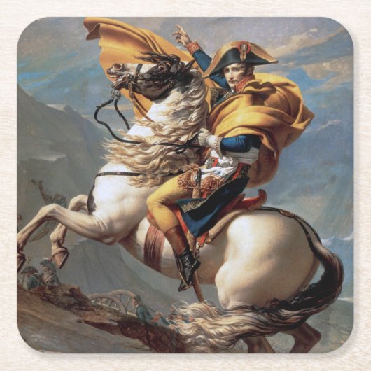 Napoleon Crossing the Alps, Jacques-Louis David Kartonnen Onderzetters (Voorkant)