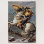 Napoleon Crossing the Alps, Jacques-Louis David Legpuzzel<br><div class="desc">Jacques-Louis David (30 augustus 1748 - 29 december 1825) was een Franse schilder in Neoclassicale stijl, die beschouwd werd als de belangrijkste schilder van de tijd. In de jaren '80 markeerde zijn cerebrale historisch schilderij een smaakverandering, weg van Rococo frivoliteit naar klassieke bezuinigingen en ernst en een verhoogd gevoel, in...</div>