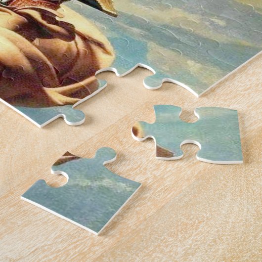 "Napoleon Crossing the Alps" Jacques-Louis David, Legpuzzel (Zijkant)