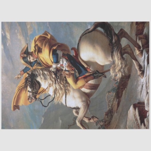 Napoleon Crossing the Alps, Jacques-Louis David Tissuepapier (Voorkant)