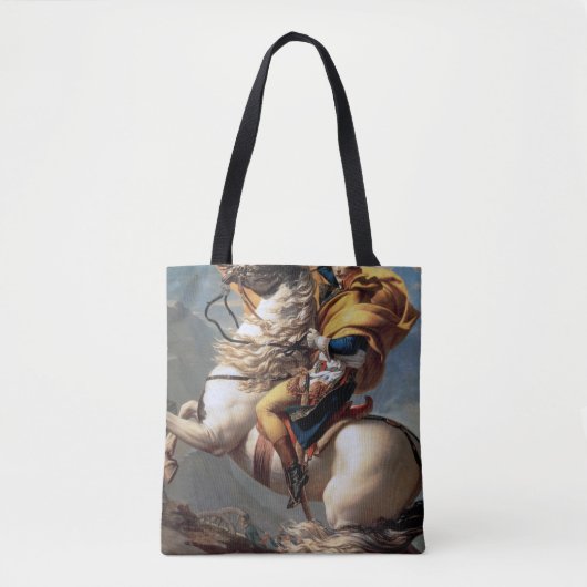 Napoleon Crossing the Alps, Jacques-Louis David Tote Bag (Voorkant)