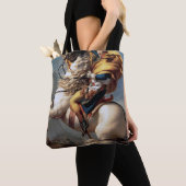 Napoleon Crossing the Alps, Jacques-Louis David Tote Bag (Dichtbij)