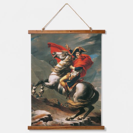 Napoleon Crossing the Alps Neoclassical Painting Hangend Wandkleed (Voorkant)
