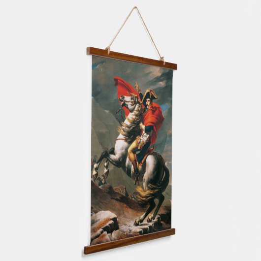Napoleon Crossing the Alps Neoclassical Painting Hangend Wandkleed (Gebogen)