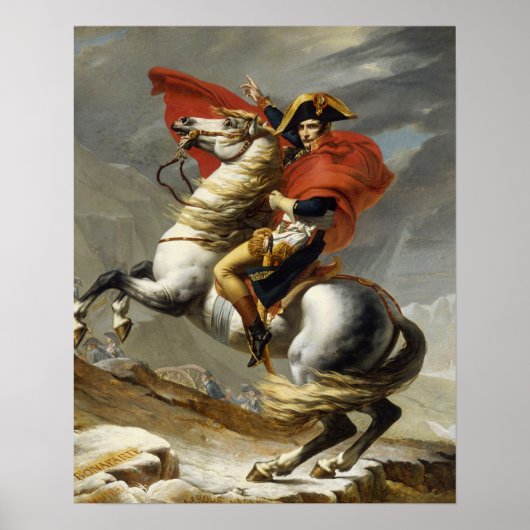Napoleon Crossing the Grand Saint-Bernard Pass Poster (Voorkant)