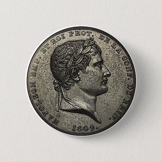 Napoleon Currency Ronde Button 5,7 Cm (Voorkant)