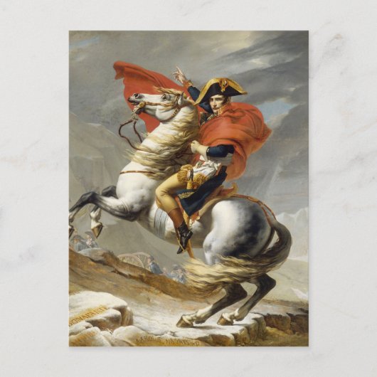 Napoleon De Alpen oversteken door Jacques Louis Da Briefkaart (Voorkant)