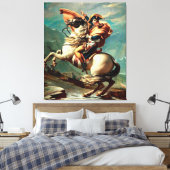Napoleon De Alpen oversteken door Jacques-Louis Da Canvas Afdruk (Insitu (Slaapkamer))