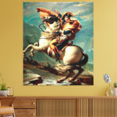 Napoleon De Alpen oversteken door Jacques-Louis Da Canvas Afdruk (Insitu (Woonkamer))