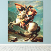 Napoleon De Alpen oversteken door Jacques-Louis Da Canvas Afdruk (Insitu (Houten vloer))