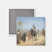 Napoleon die aankomt bij een Egyptische Oasis Magneet (Voorkant / Achterkant)
